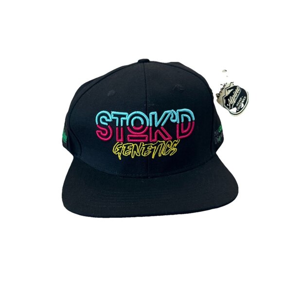 Stok’d Genetics Alpine Hemp SnapBack Hat Black NWT - Picture 1 of 12
